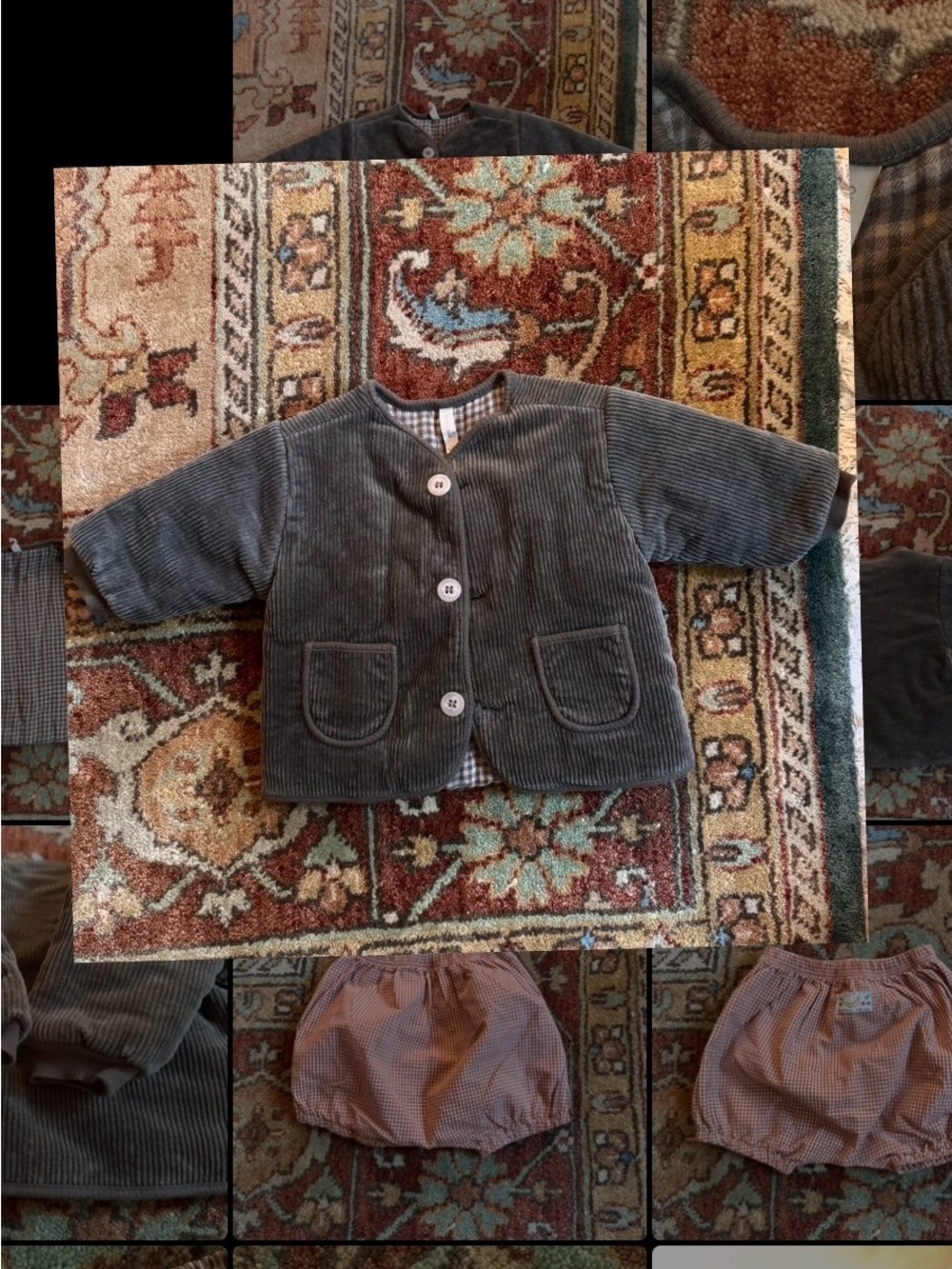 Quincy Mae Olive Green Corduroy Baby Jacket - Picture 8 of 8